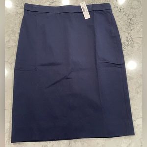 NWT J. Crew Navy Blue No. 2 Pencil Skirt, Size 10